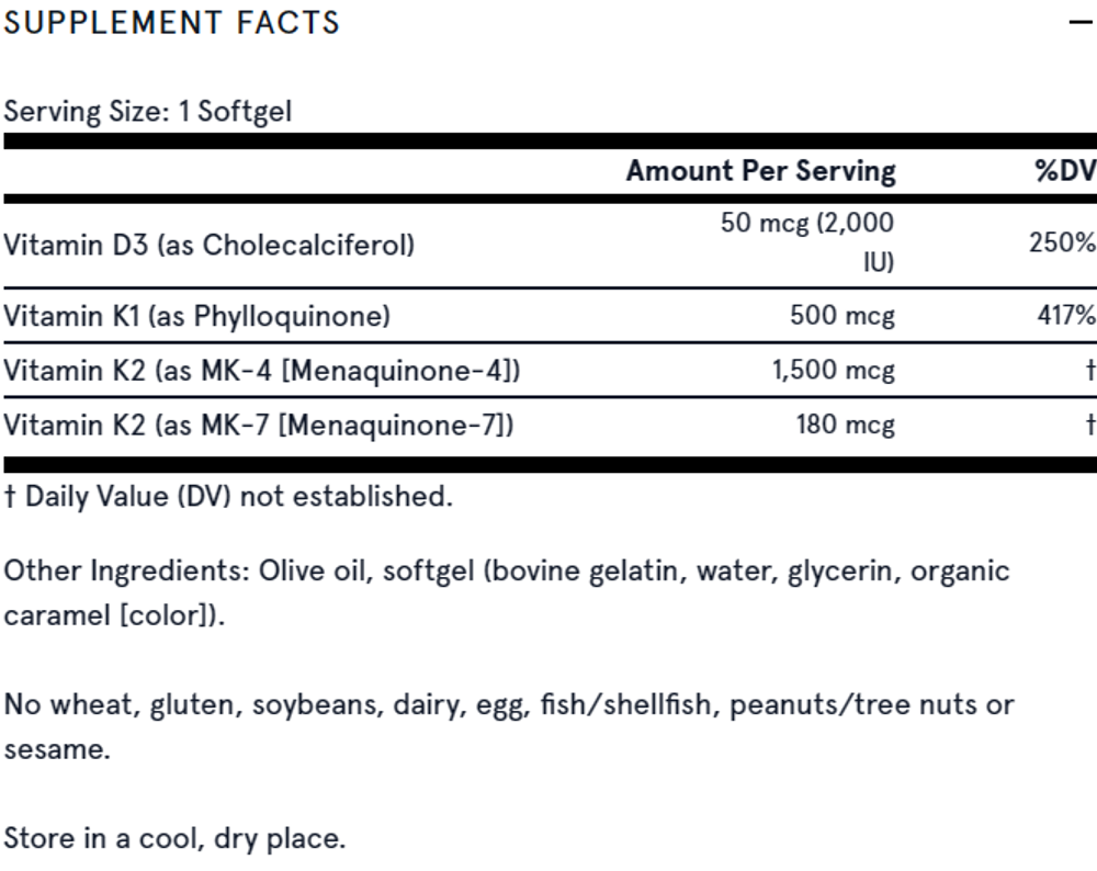 K-Right 60 капсул Jarrow Formulas