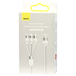 Usb Кабель-зарядка Micro/Lightning/Type-C Baseus Star Speed 1.2м (CAXS000002) белый