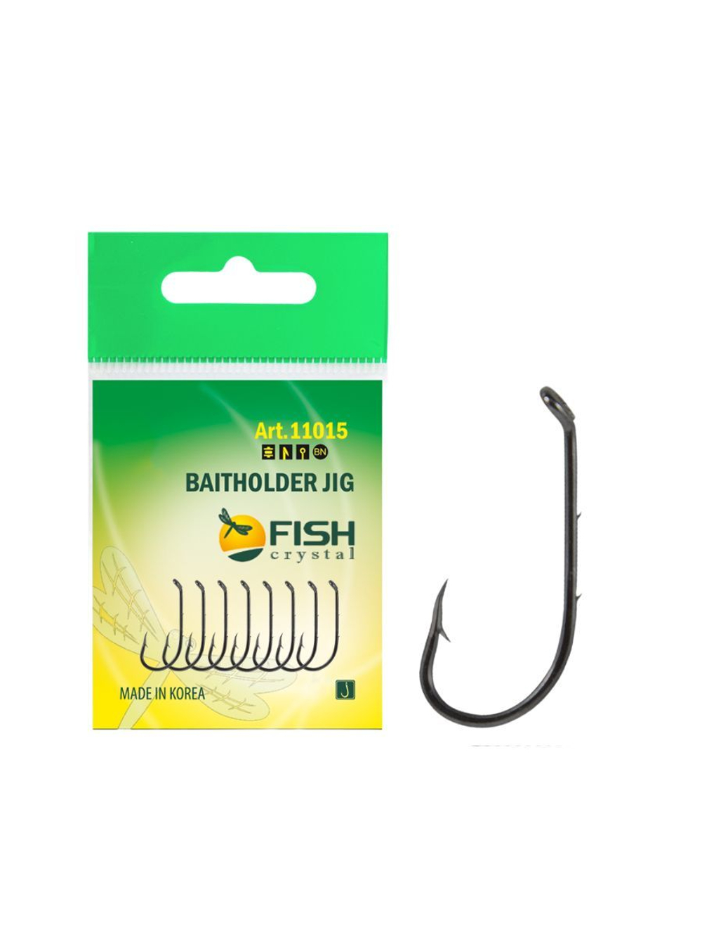 Крючок рыболовный BAITHOLDER JIG с засечкой и ушком 11015 №6