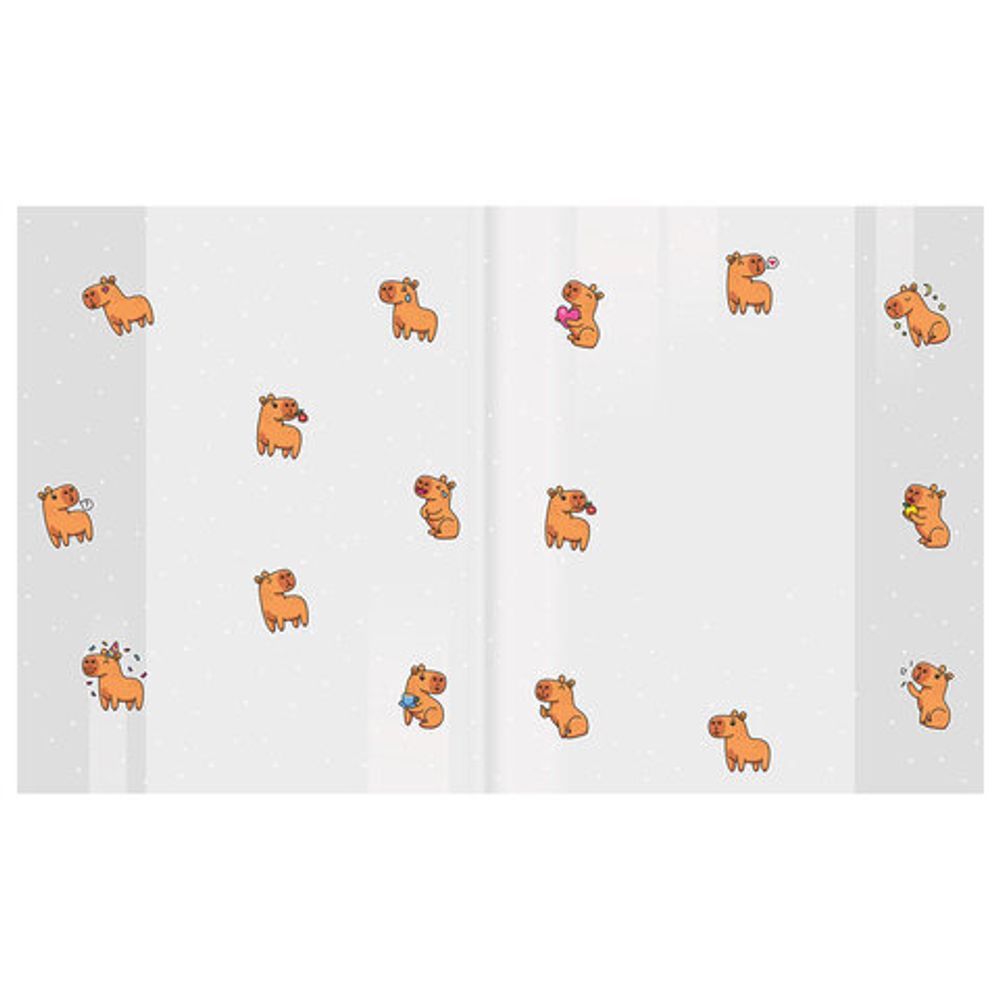 Обложки "CAPYBARAS" для тетрадей и дневников, КОМПЛЕКТ 10 шт., ПЛОТНЫЕ, 210х350 мм, 110 мкм, FUNSTER (ФАНСТЕР), 274087