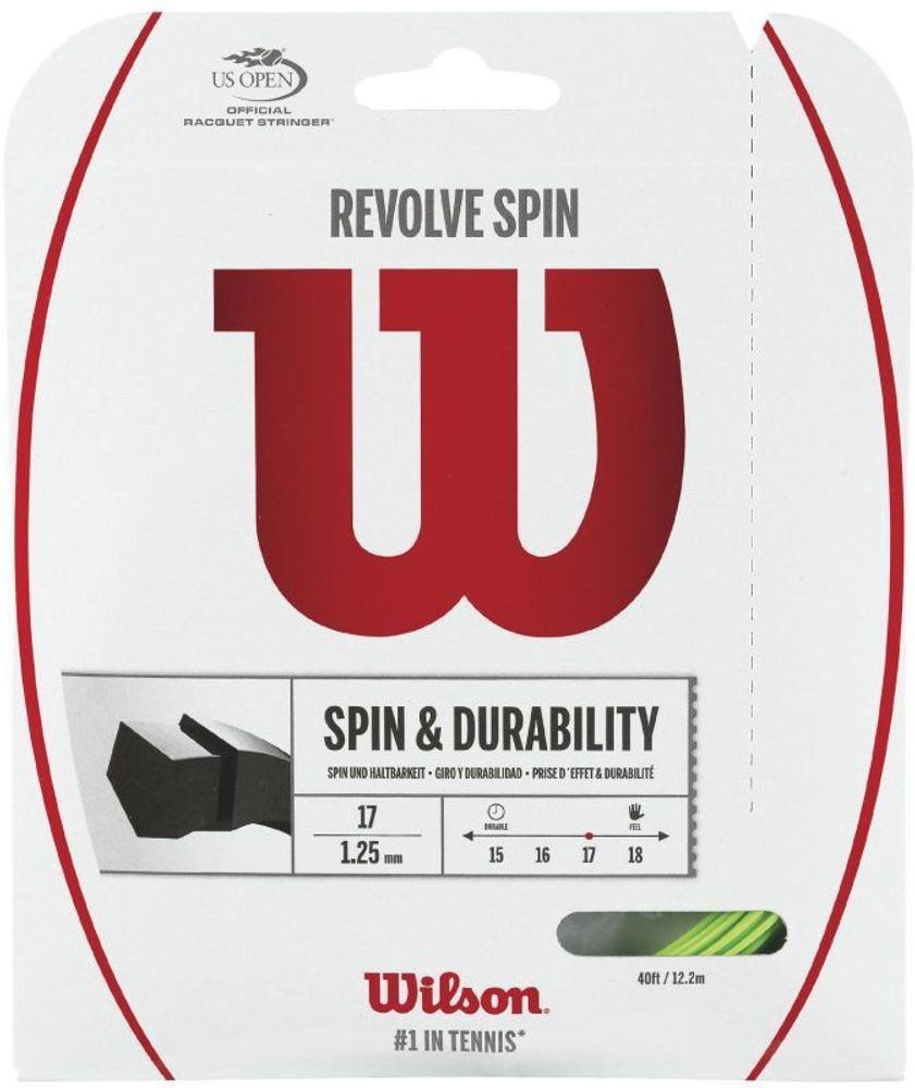 Теннисные струны Wilson Revolve Spin (12,2 m) - зеленый