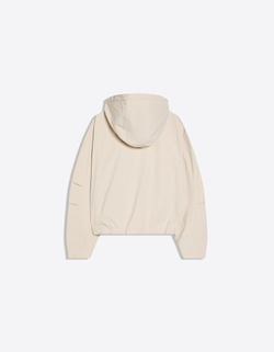 BERSHKA Водостойкая техническая куртка с капюшоном, кремовый