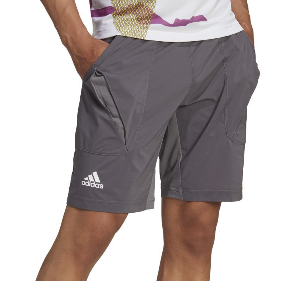 Мужские шорты теннисные Adidas New York Ergo Short - grey four