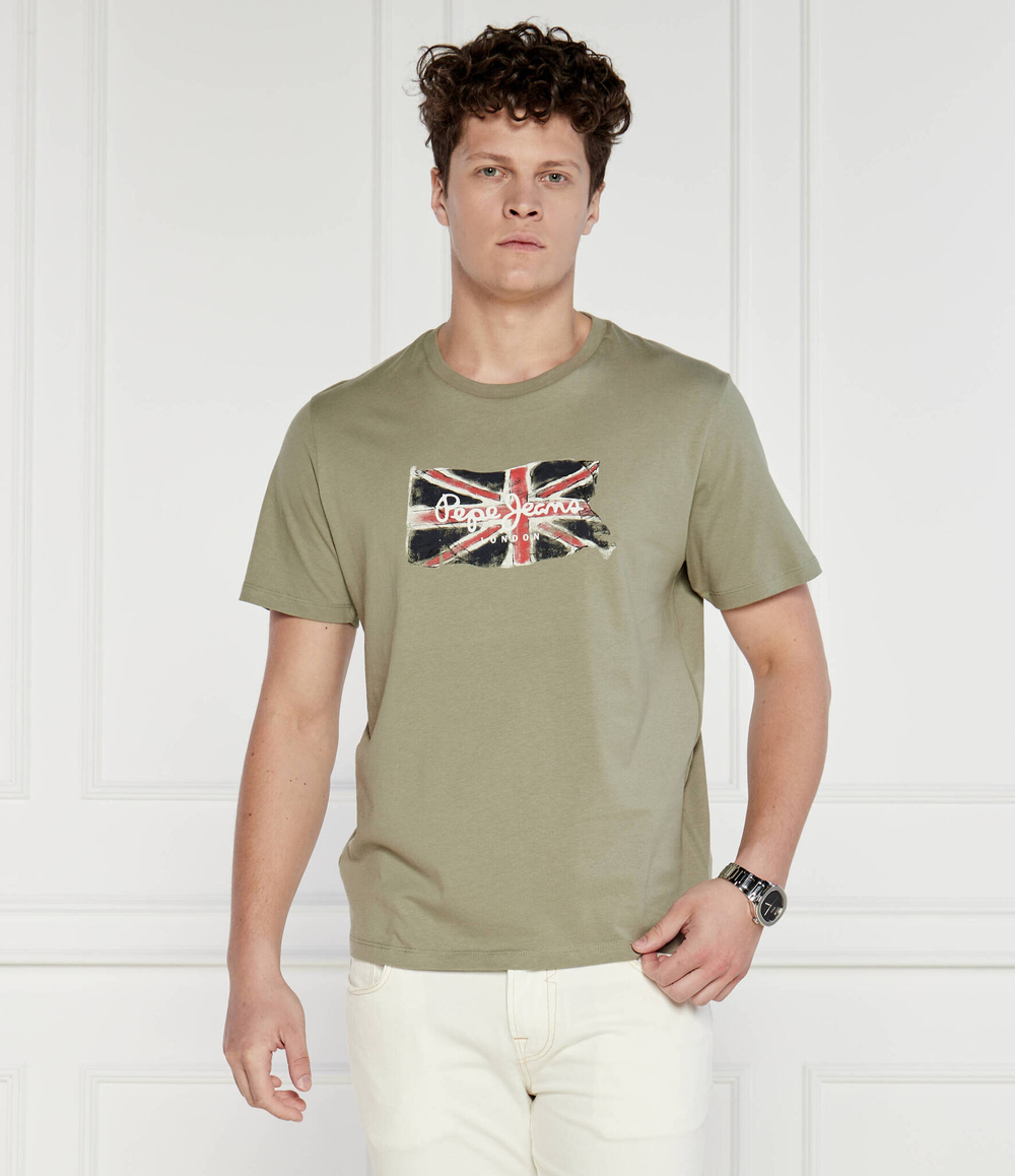 Футболка Pepe Jeans London - оливковый(PM509384)
