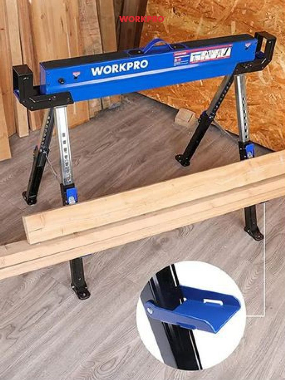 Верстак складной, многофункциональный верстак 4 в 1 WORKPRO WP289020