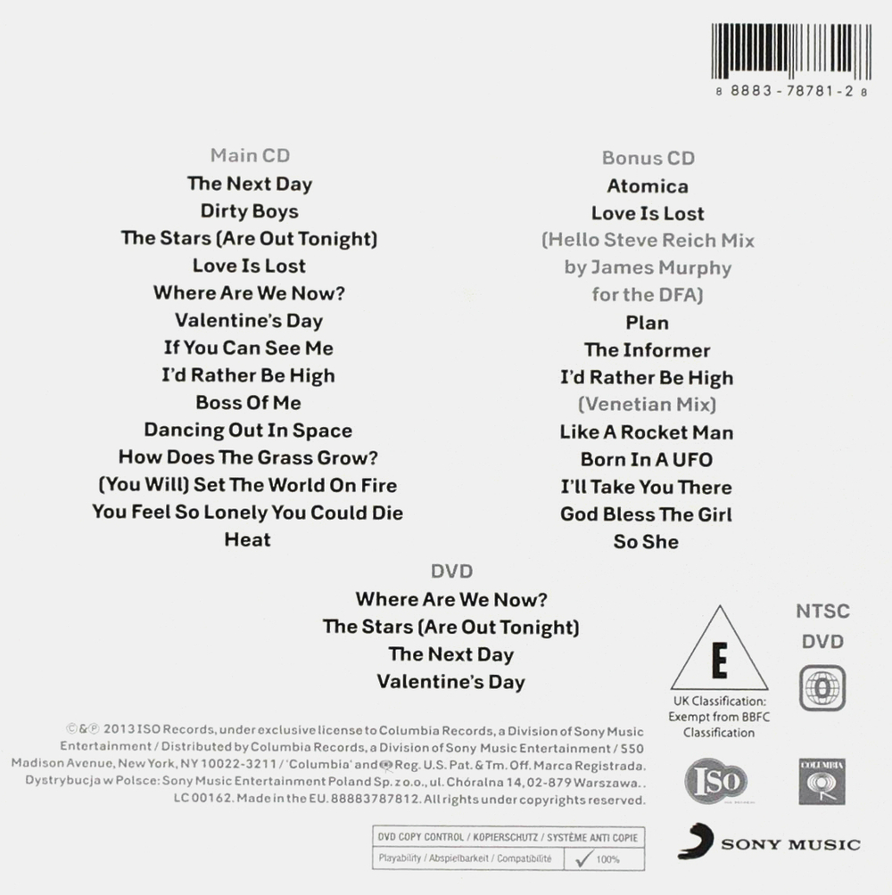 David Bowie / The Next Day Extra (Limited Edition)(2CD+DVD)