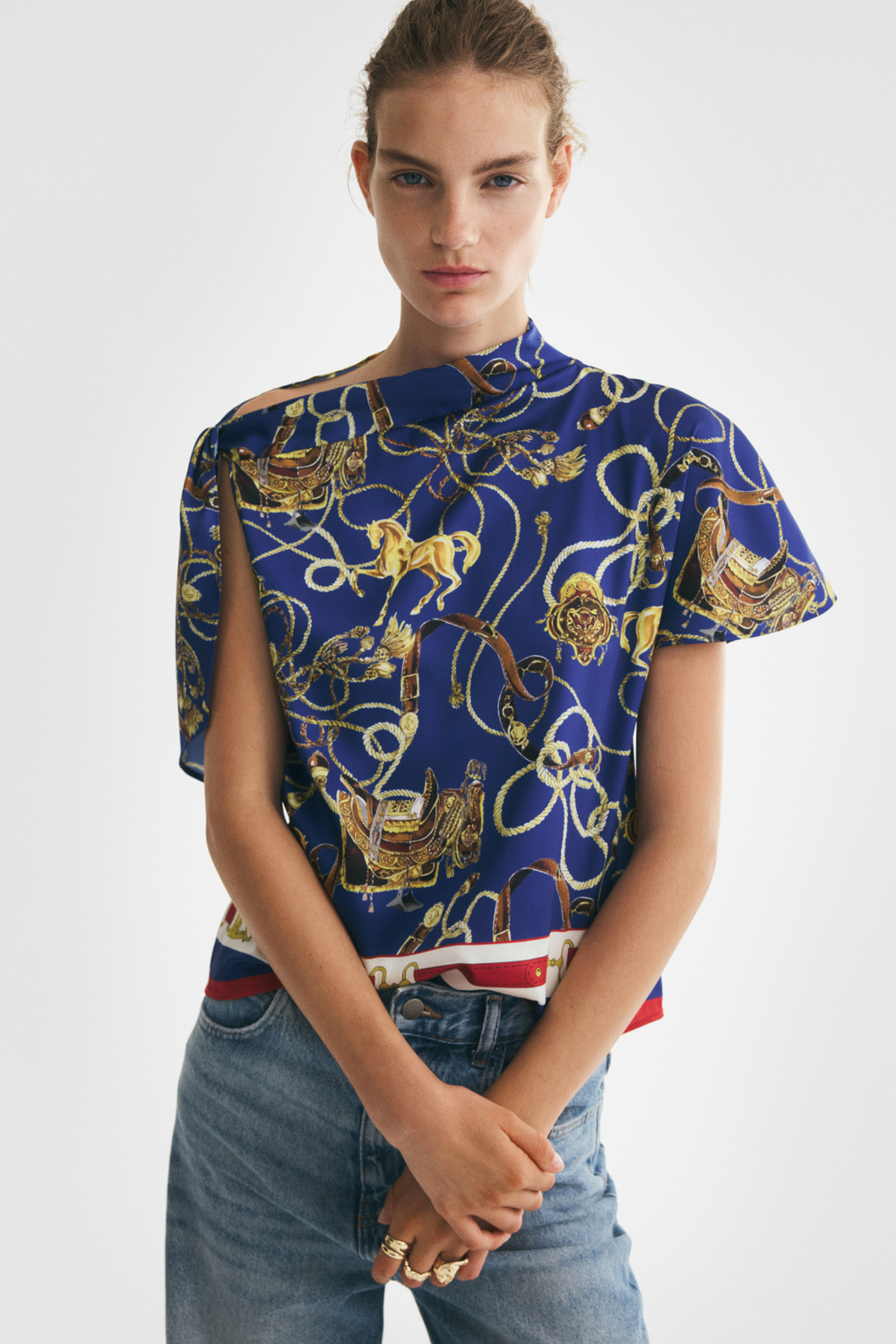 Асимметричный топ со шнуровкой - H&M