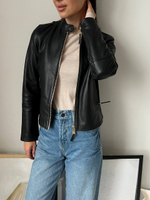 Кожаная куртка Massimo Dutti, XS