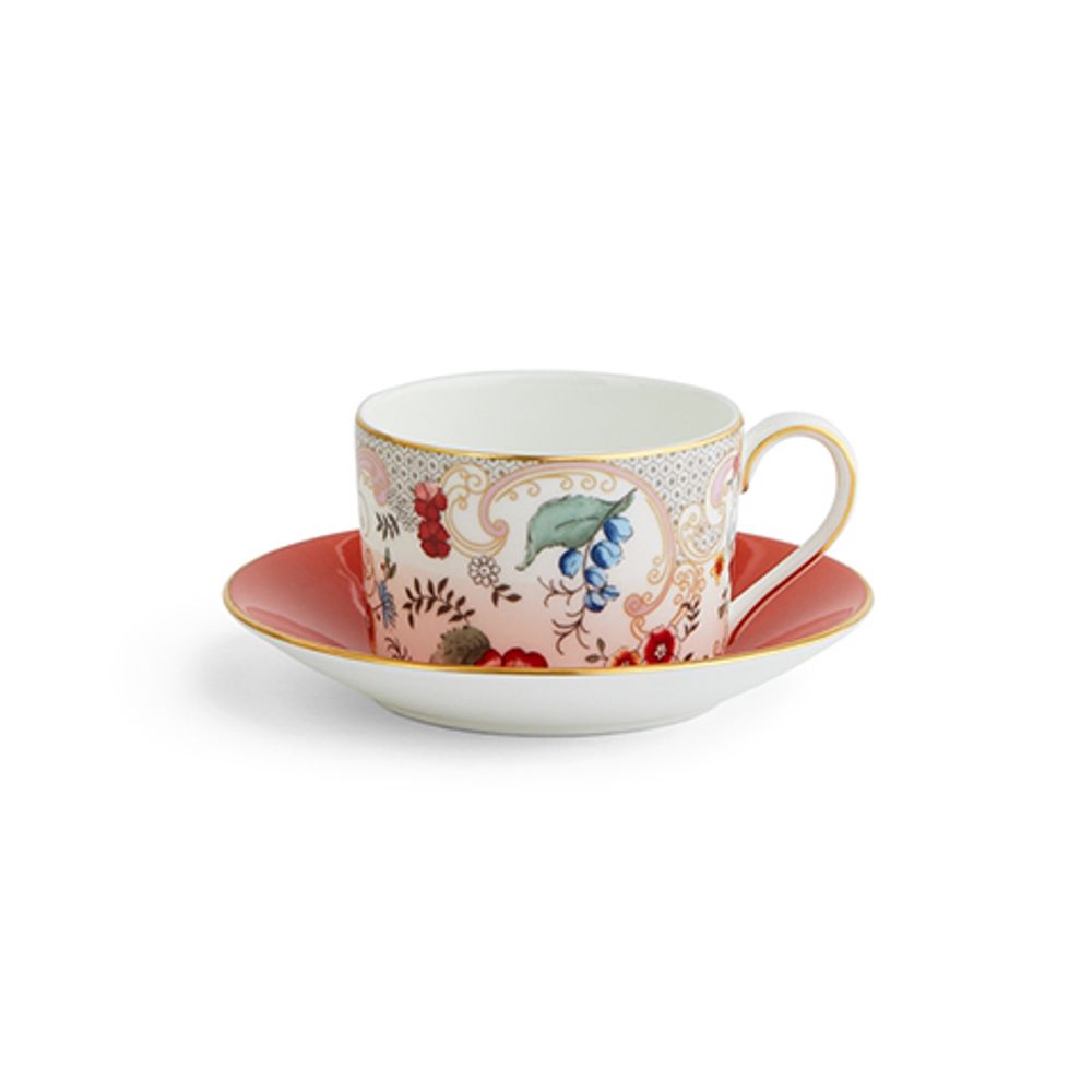 Чайная пара 140мл Wedgwood Wonderlust красно-синяя