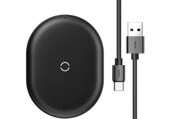 Беспроводное зарядное устройство Baseus Cobble Wireless Charger 15W (WXYS-01) Черный