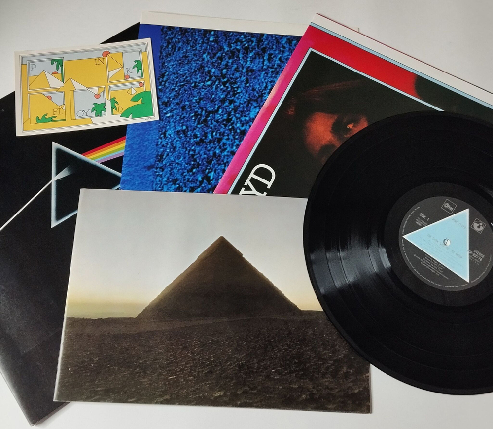 Винтажная виниловая пластинка LP Pink Floyd The Dark Side Of The Moon (Japan 1973) (No Obi) (Full Kit) 1 Press Blue Triangle