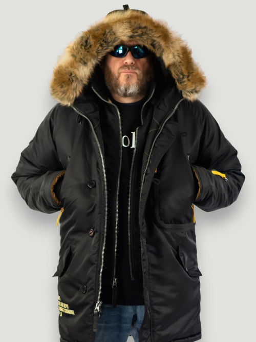 Куртка мужская зимняя Apolloget Expedition (черный/желтый - black/cinamon)