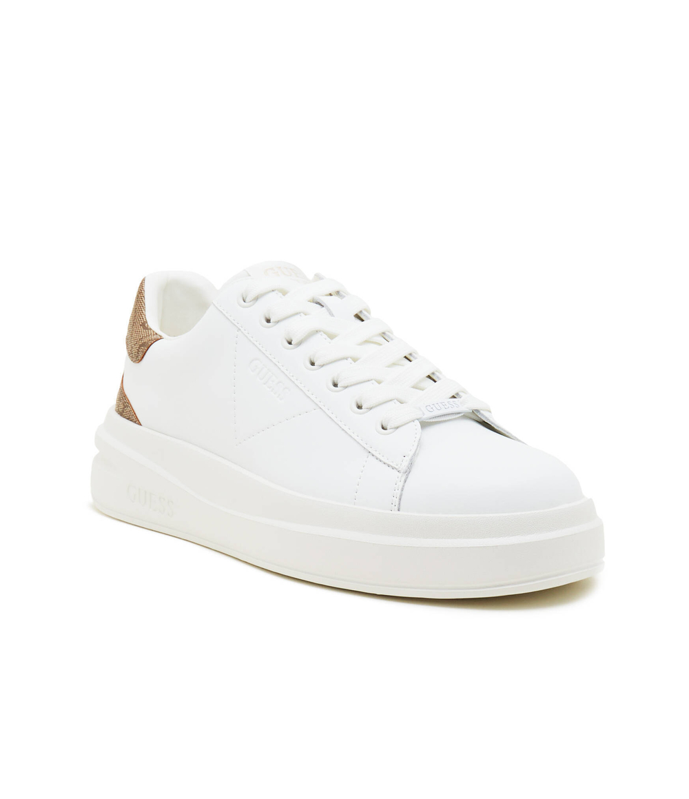 Кожаные кроссовки elbina Guess - белый(FLJELB FAL12)
