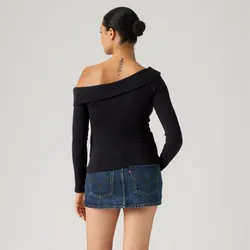 Лонгслив женский LEVI'S CLARA RIB OFF SHOULDER LS ANTHRACITE NIG