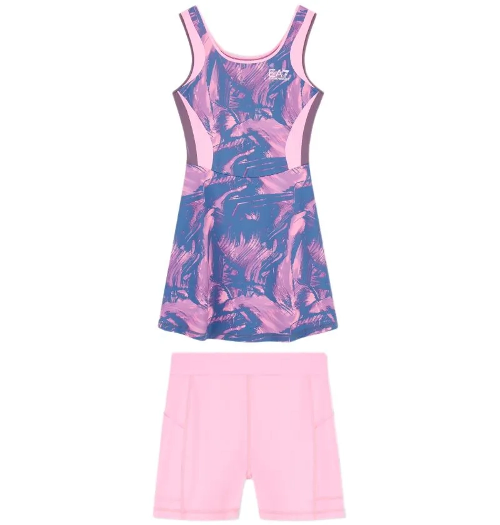 Теннисное платье EA7 Woman Jersey - fancy iris orchid