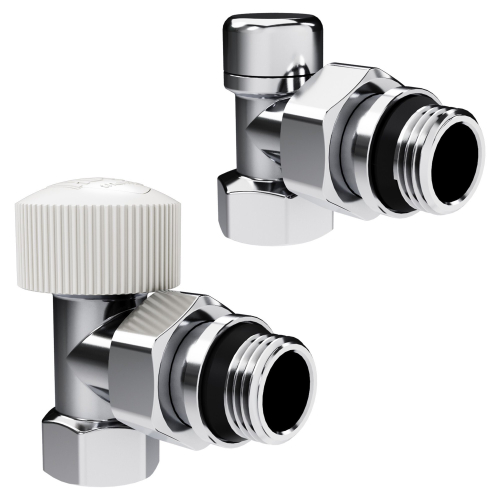 Набор термостатический угловой Royal Thermo Design 1/2quot;М30х1,5 (Хром)