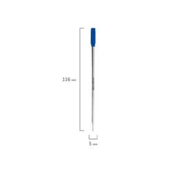 Стержень шариковый Brauberg 116 мм тип CROSS 1 мм синий (170201)