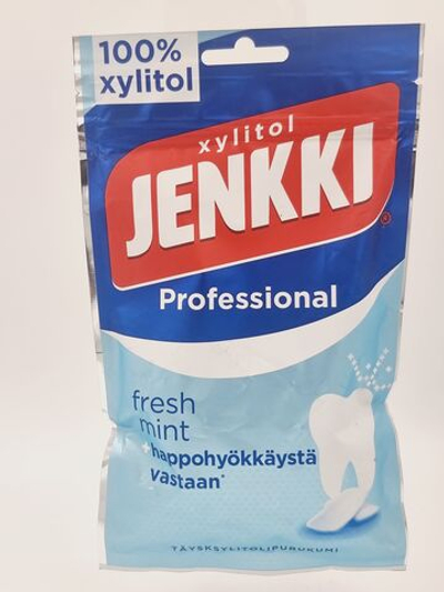 Жевательная резинка Jenkki Professional Freshmint с ксилитом 90 г (из Финляндии)