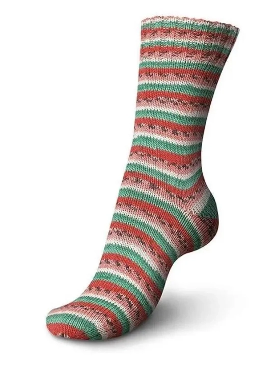 Пряжа Regia Cotton Color (02421/Арбуз), 72% хлопок, 18% полиамид, 10% полиэстер, 100г/420м