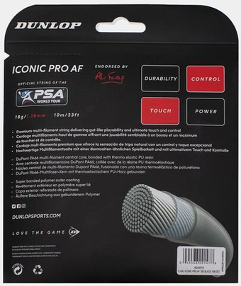 Струны для сквоша Dunlop Iconic Pro AF (10 m) - black