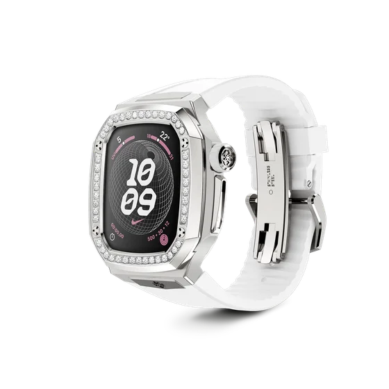 Корпус для Apple Watch SPIII41 - Серебристый с кристаллами