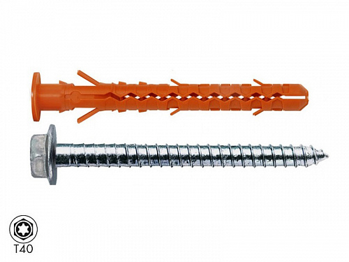 Дюбель фасадный MBK-STB (с бортиком) HEX/T40 оцинкованный 10х120 (50 шт)