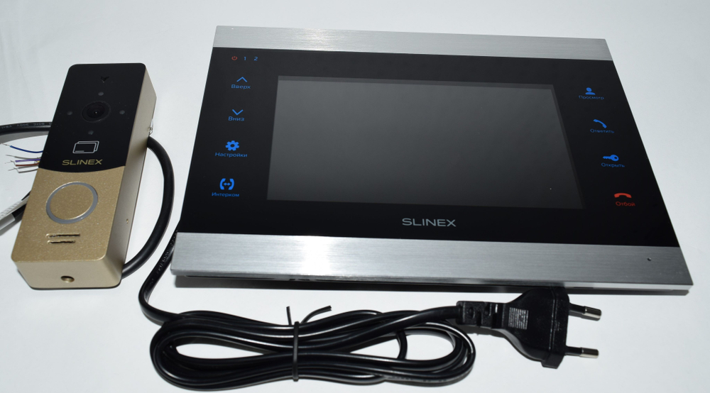 Видеодомофон Slinex SL-07MHD, цветной, сенсорный, с датчиком движения, 7", IP58, черный