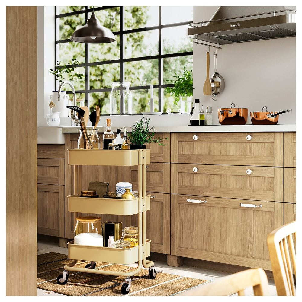 IKEA KLINGSTORP (ИКЕА КЛИНГСТОРП) — Ручка, кремовый/хром, 30 мм, фото 6
