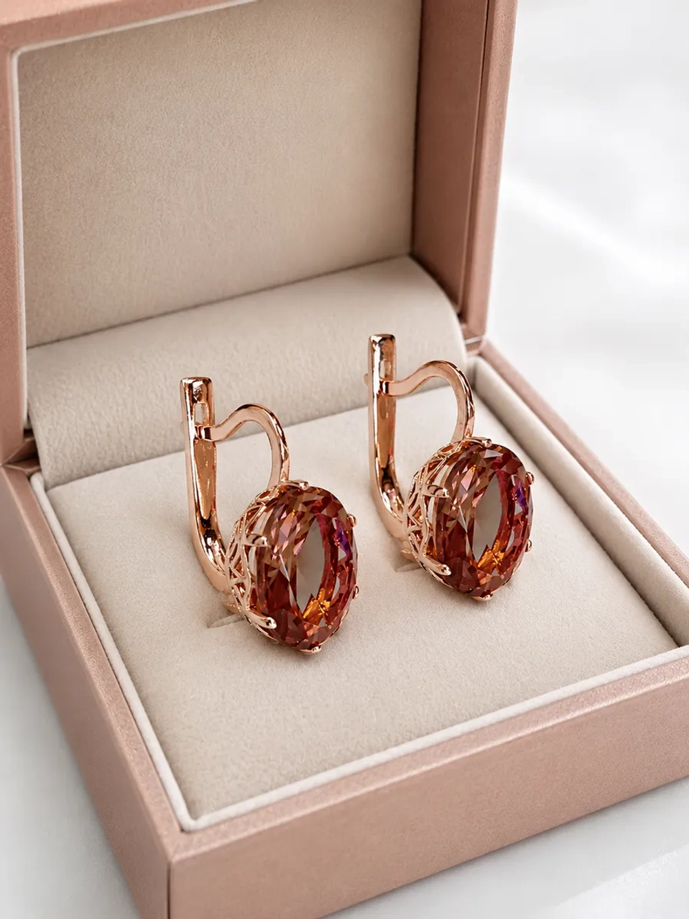 Серьги серебряные с султанитом синтетическим