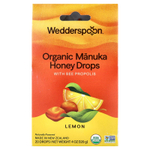 Wedderspoon, органические леденцы с мёдом манука, лимоном и пчелиным прополисом, 20 шт., 120 г (4 унции)