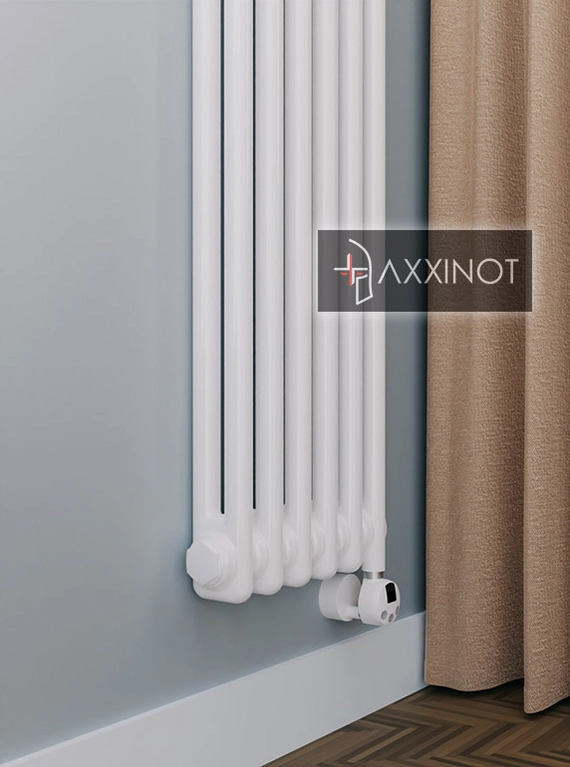 Axxinot Sentir Electric 2150 - электрический вертикальный двухтрубный трубчатый радиатор высотой 1500 мм, белый