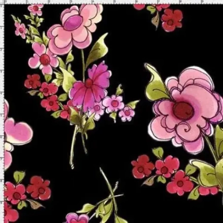 Ткань для пэчворка PEPPYON THE MEND, 50 x 55 см 149г/кв.100% хлопок,№691-913 BLACK