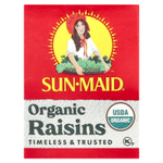 Sun-Maid, мини-снеки из органического изюма, сушеного на солнце, 12 упаковок по 0,5 унции