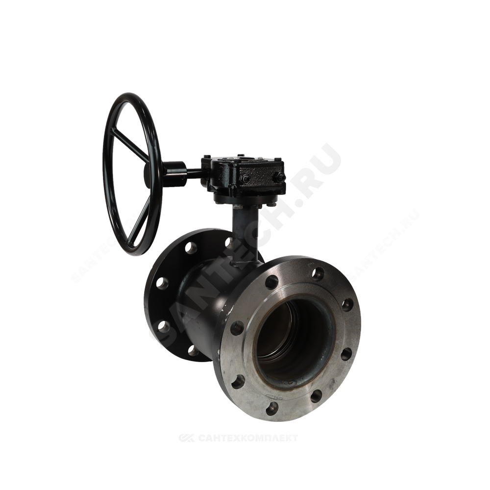Кран шаровой сталь 09Г2С Ballomax КШТ 61.103 Ду 200 Ру25 фл L=410мм с редуктором BROEN КШТ 61.103.200.Р.25