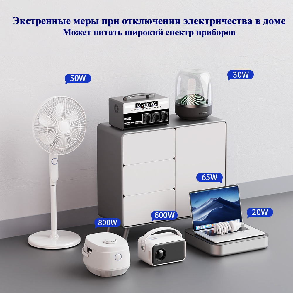 Электростанция портативная 220В 720Wh 1000W 300000mAh VANPA