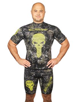 Майка Epsealon Skull Tactical Camo с короткими рукавами  2.5 мм