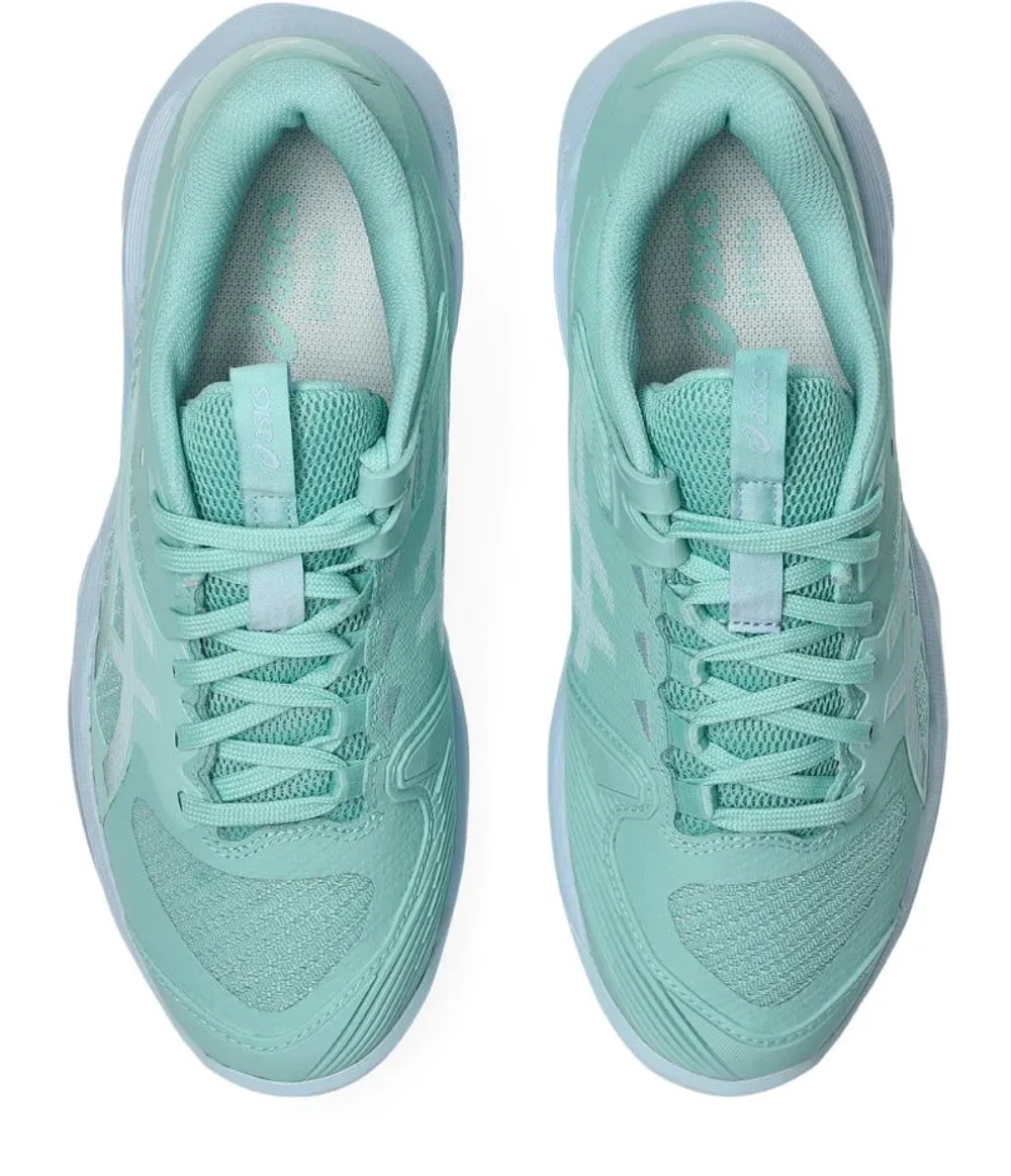 Женские теннисные кроссовки Asics Solution Speed FF 4 Clay - oasis green/light blue