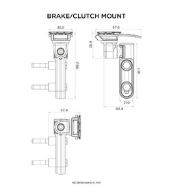 Quad Lock Крепление на машинку сцепления / тормоза мотоцикла QLM-CLH