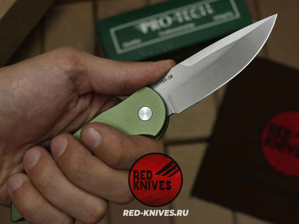 Нож Pro-Tech TR-4.3 - зеленая рукоять RK/Н111