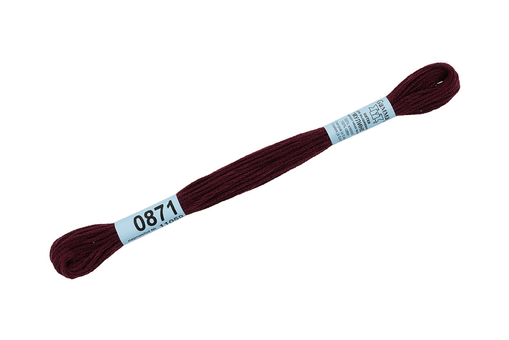 Мулине "Gamma", 100% хлопок, 8 м, №0871