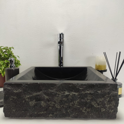 Раковина из андезита Square black SA-60958 40x40x13 из натурального камня