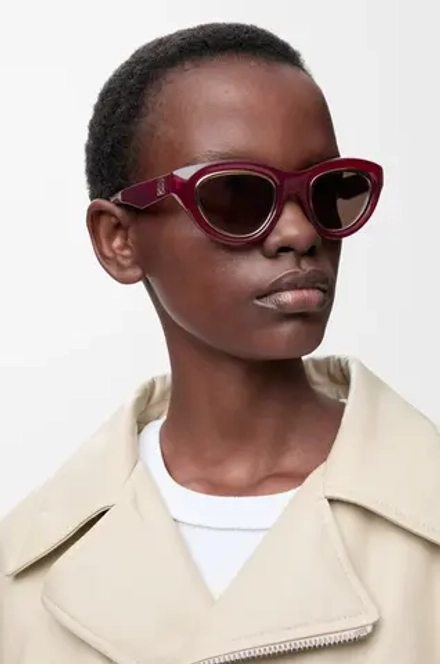 Loewe Солнцезащитные очки "кошачий глаз", бордово-красный