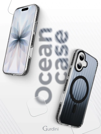 Чехол накладка iPhone 16 6.1" Gurdini Ocean Case (4) Transparent черный