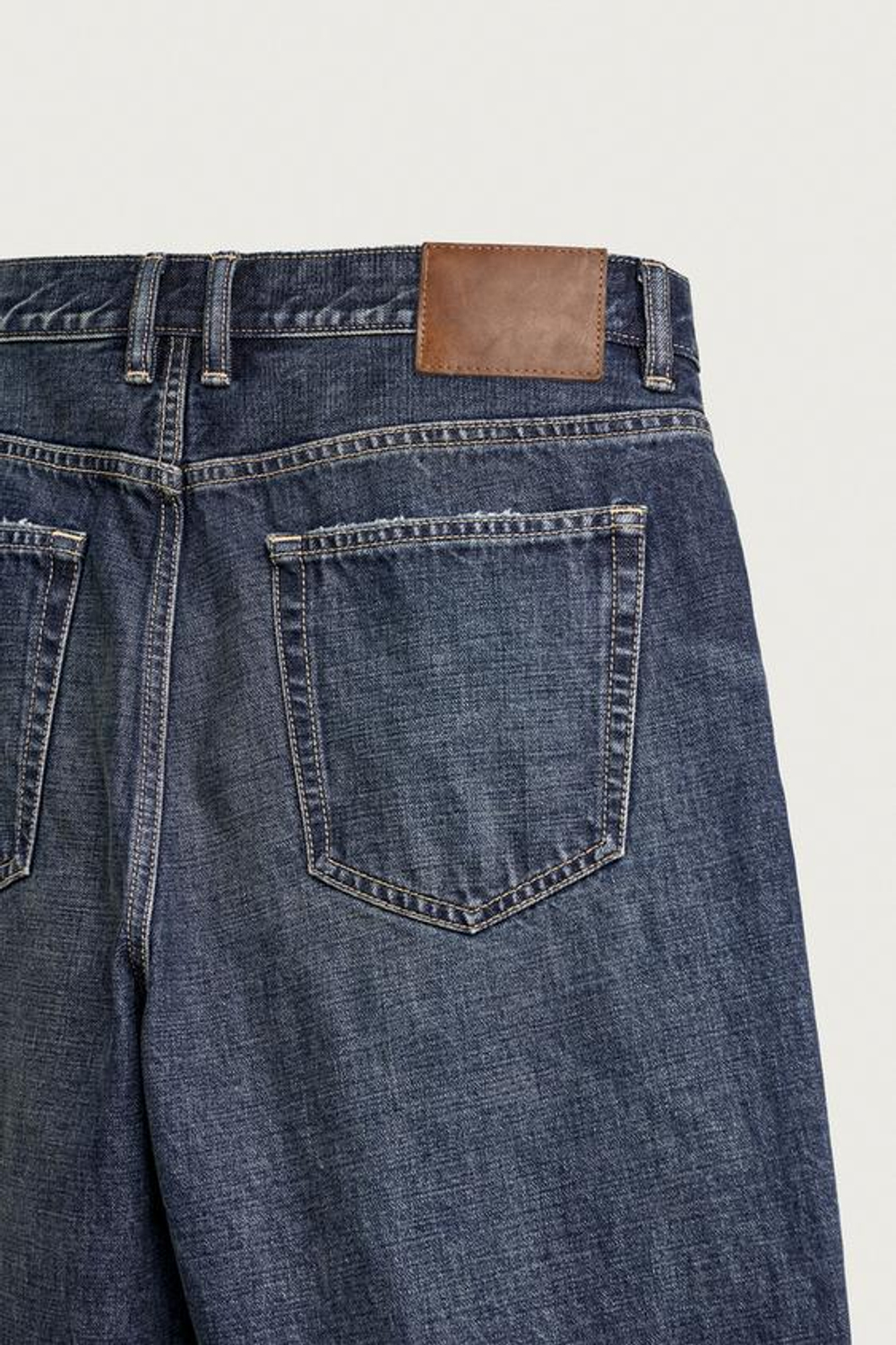ZARA УКОРОЧЕННЫЕ ДЖИНСЫ BAGGY FIT, ИНДИГО
