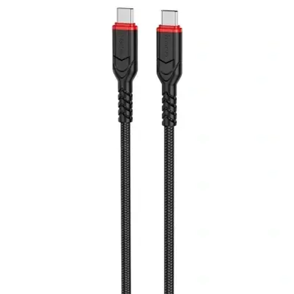 Кабель HOCO X59 Type-C-Type-C 60W 3A 1м Nylon Black