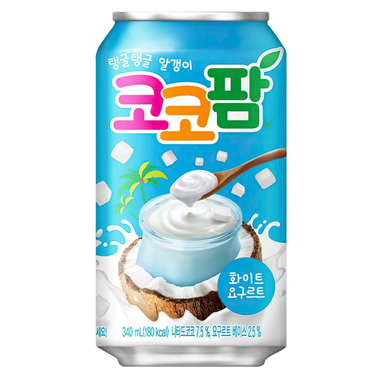 Газированный напиток Haitai Coco Palm yogurt, со вкусом йогурта, 340 мл (Корея)