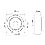 ST753.438.07 Св-к встр. светодиодный в натяжной ПВХ потолок Черный LED 1*7W 3000K 560Lm Ra80 60° IP20