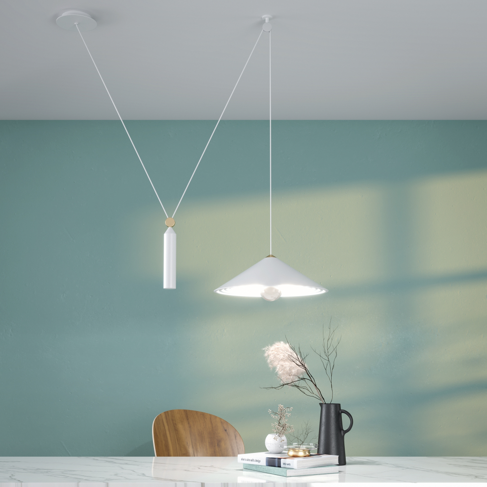 Подвесной светильник Maytoni Peso P080PL-01W белый