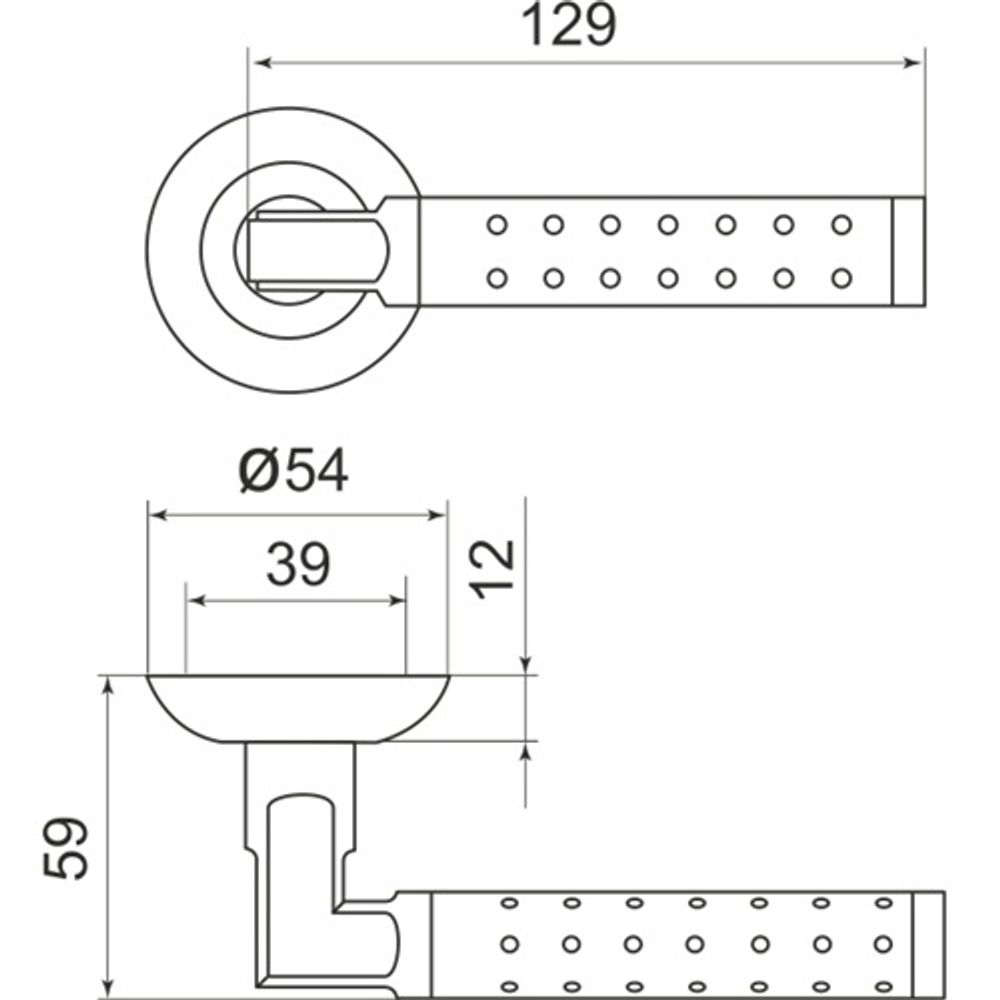 Ручка раздельная ARMADILLO ERIDAN LD37 SN/CP-3 матовый никель/хром (кв. 8х140) /31857/