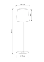 Уличный настольный светильник Arte Lamp FUYUE A1614LT-1WH, 1хLED